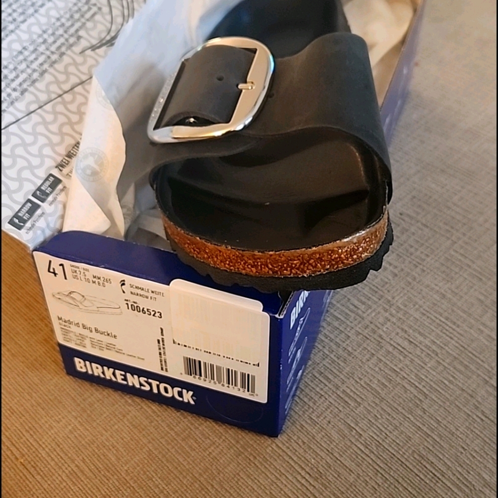 Birkenstock shoes black slip on